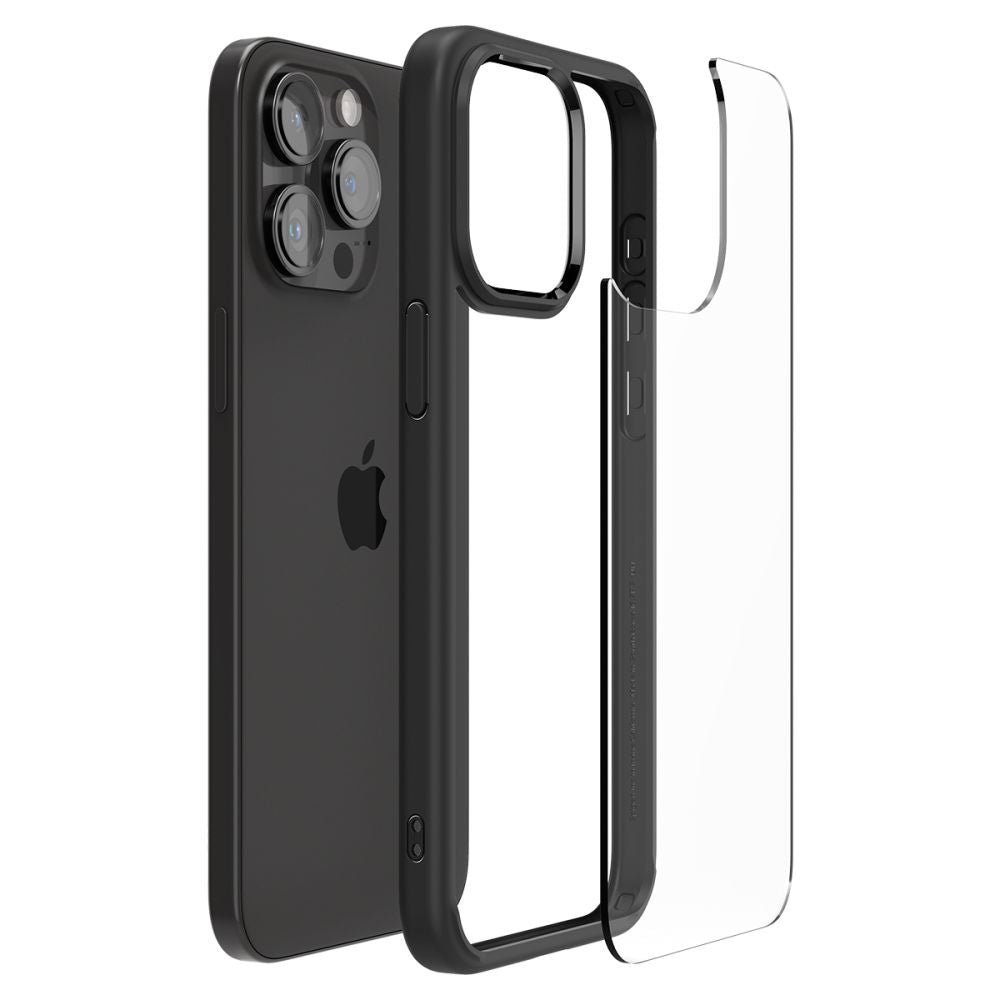 COPERTURA SPIGEN ULTRA HYBRID IPHONE 15 PRO NERO OPACO