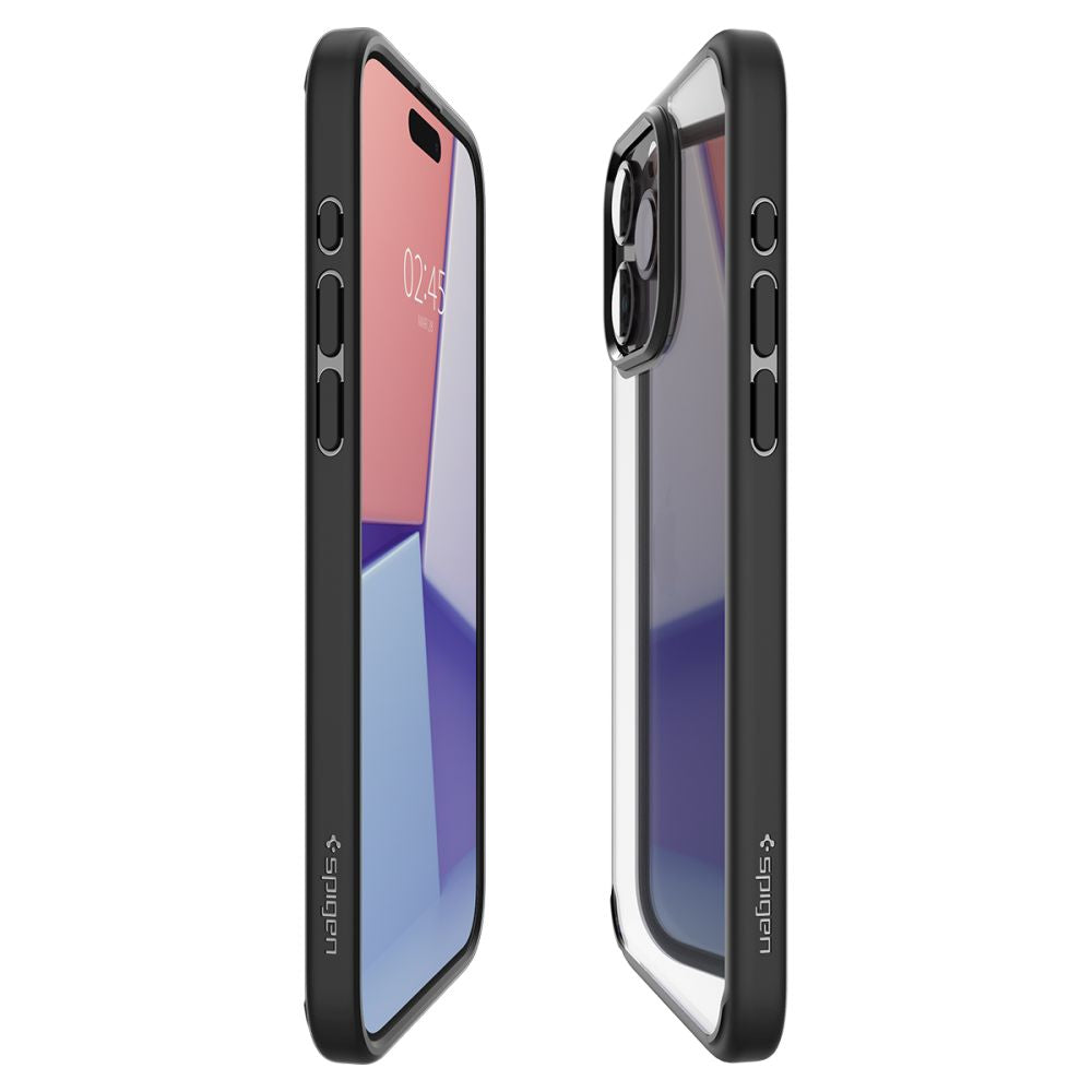 COPERTURA SPIGEN ULTRA HYBRID IPHONE 15 PRO NERO OPACO