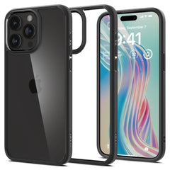COPERTURA SPIGEN ULTRA HYBRID IPHONE 15 PRO NERO OPACO