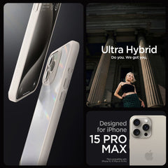 COPERTURA SPIGEN ULTRA HYBRID IPHONE 15 PRO MAX TITANIO NATURALE