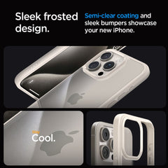 COPERTURA SPIGEN ULTRA HYBRID IPHONE 15 PRO TITANIO NATURALE