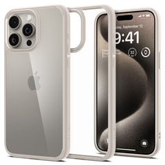 COPERTURA SPIGEN ULTRA HYBRID IPHONE 15 PRO TITANIO NATURALE