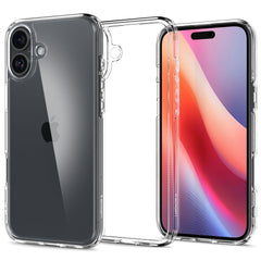 COPERTURA SPIGEN ULTRA HYBRID IPHONE 16 CRYSTAL CLEAR