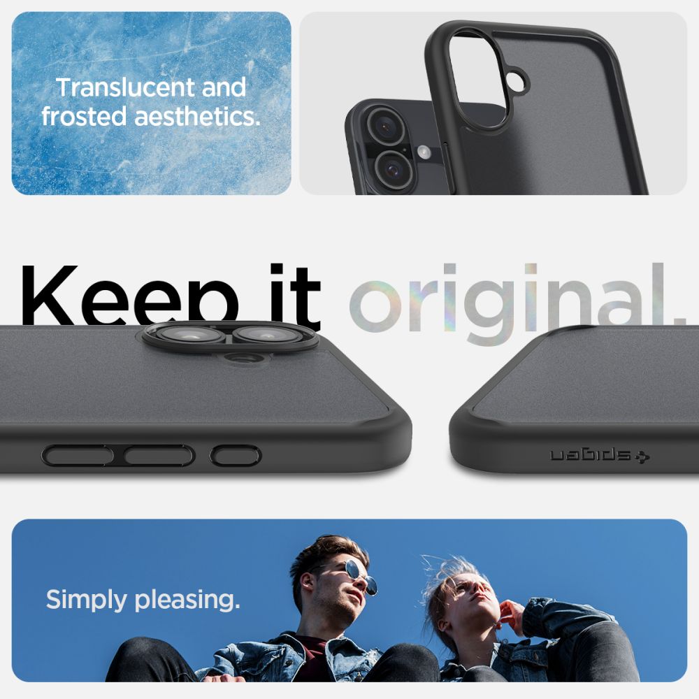 COPERTURA SPIGEN ULTRA HYBRID IPHONE 16 FROST BLACK