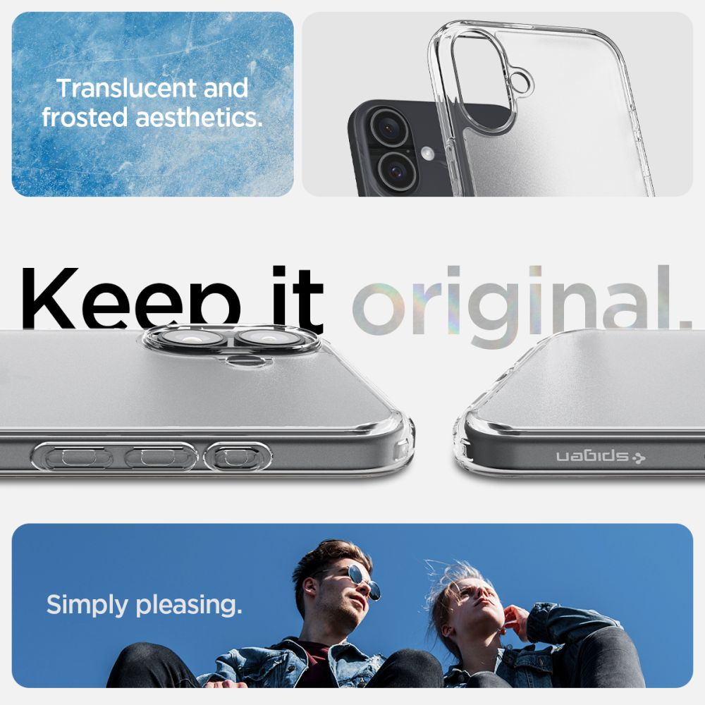 COPERTURA SPIGEN ULTRA HYBRID IPHONE 16 FROST CLEAR