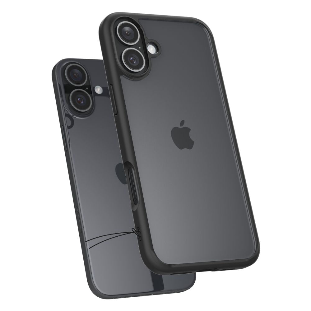 COPERTURA SPIGEN ULTRA HYBRID IPHONE 16 NERO OPACO