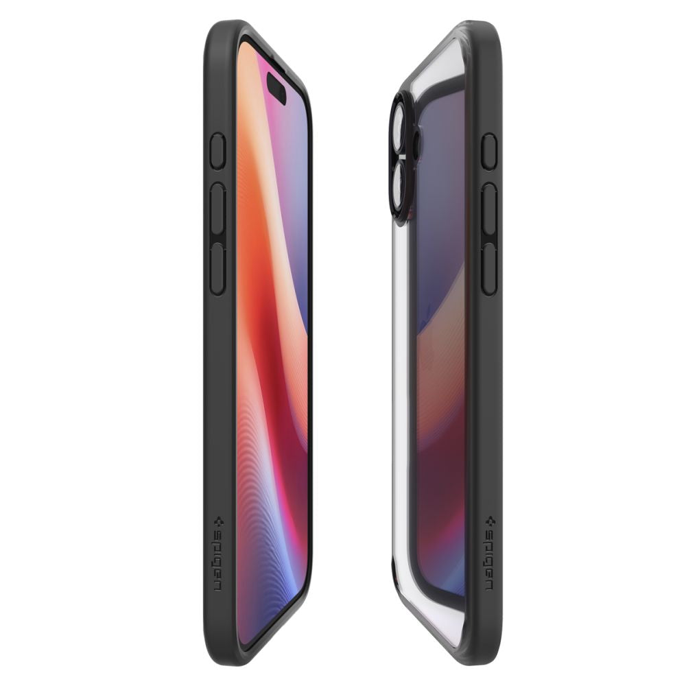 COPERTURA SPIGEN ULTRA HYBRID IPHONE 16 NERO OPACO