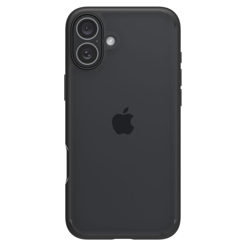 COPERTURA SPIGEN ULTRA HYBRID IPHONE 16 PLUS NERO OPACO