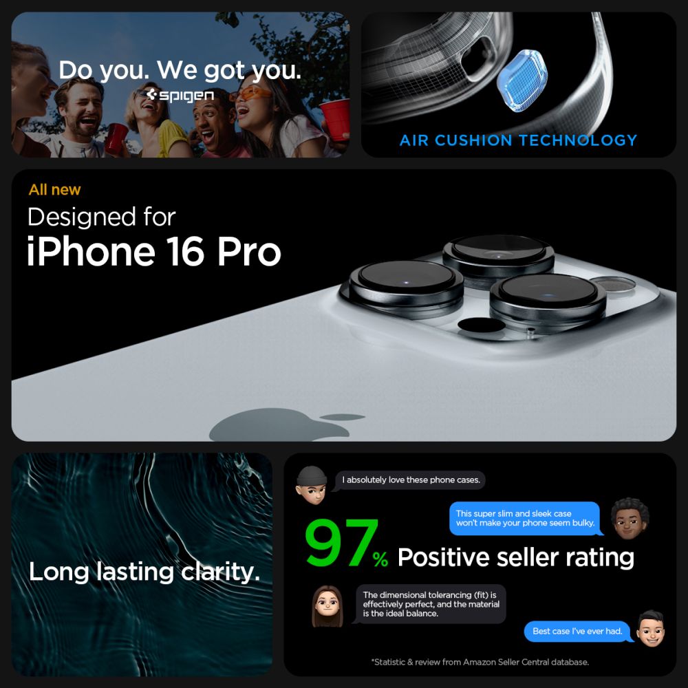 COPERTURA SPIGEN ULTRA HYBRID IPHONE 16 PRO FROST BLACK