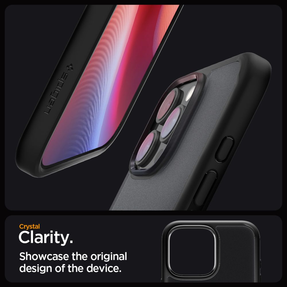 COPERTURA SPIGEN ULTRA HYBRID IPHONE 16 PRO FROST BLACK