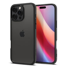 COPERTURA SPIGEN ULTRA HYBRID IPHONE 16 PRO NERO OPACO
