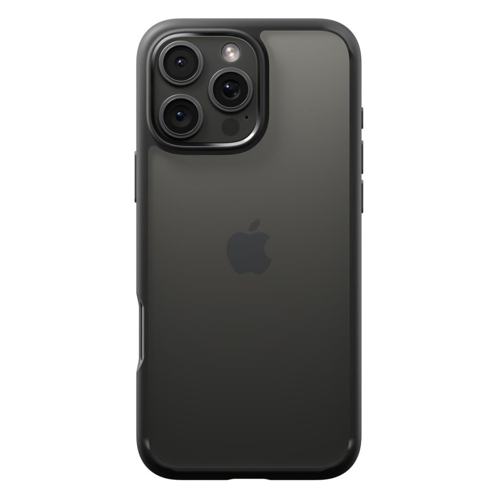 COPERTURA SPIGEN ULTRA HYBRID IPHONE 16 PRO NERO OPACO