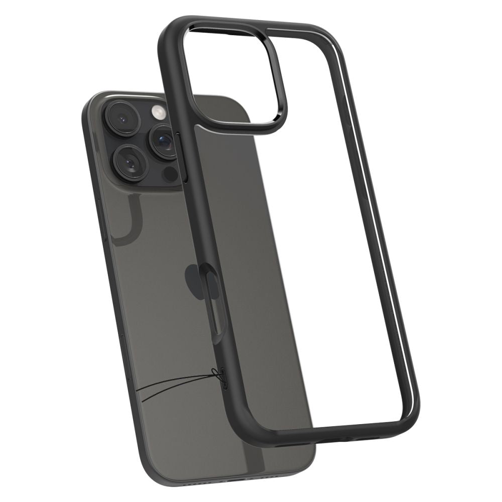COPERTURA SPIGEN ULTRA HYBRID IPHONE 16 PRO NERO OPACO