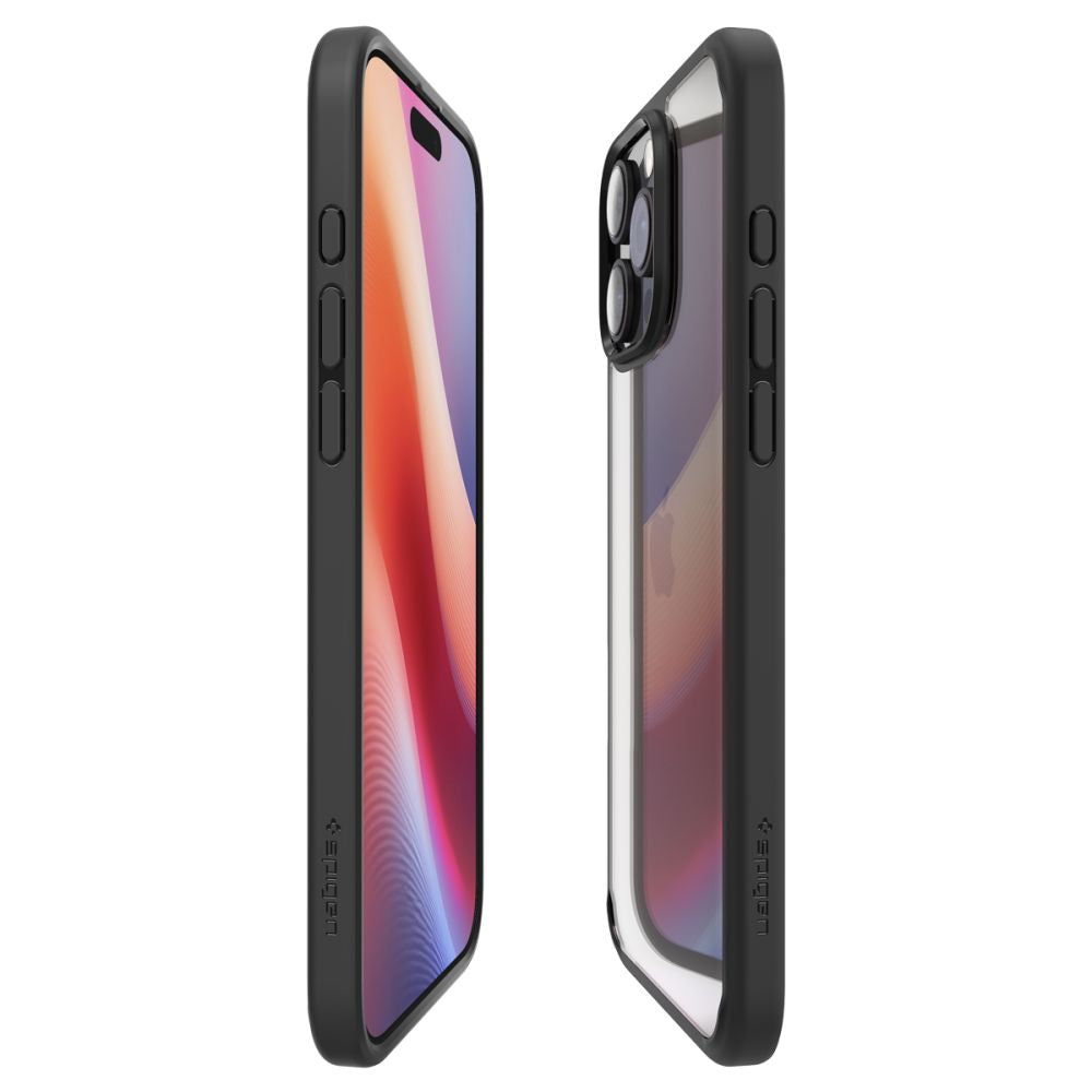 COPERTURA SPIGEN ULTRA HYBRID IPHONE 16 PRO NERO OPACO