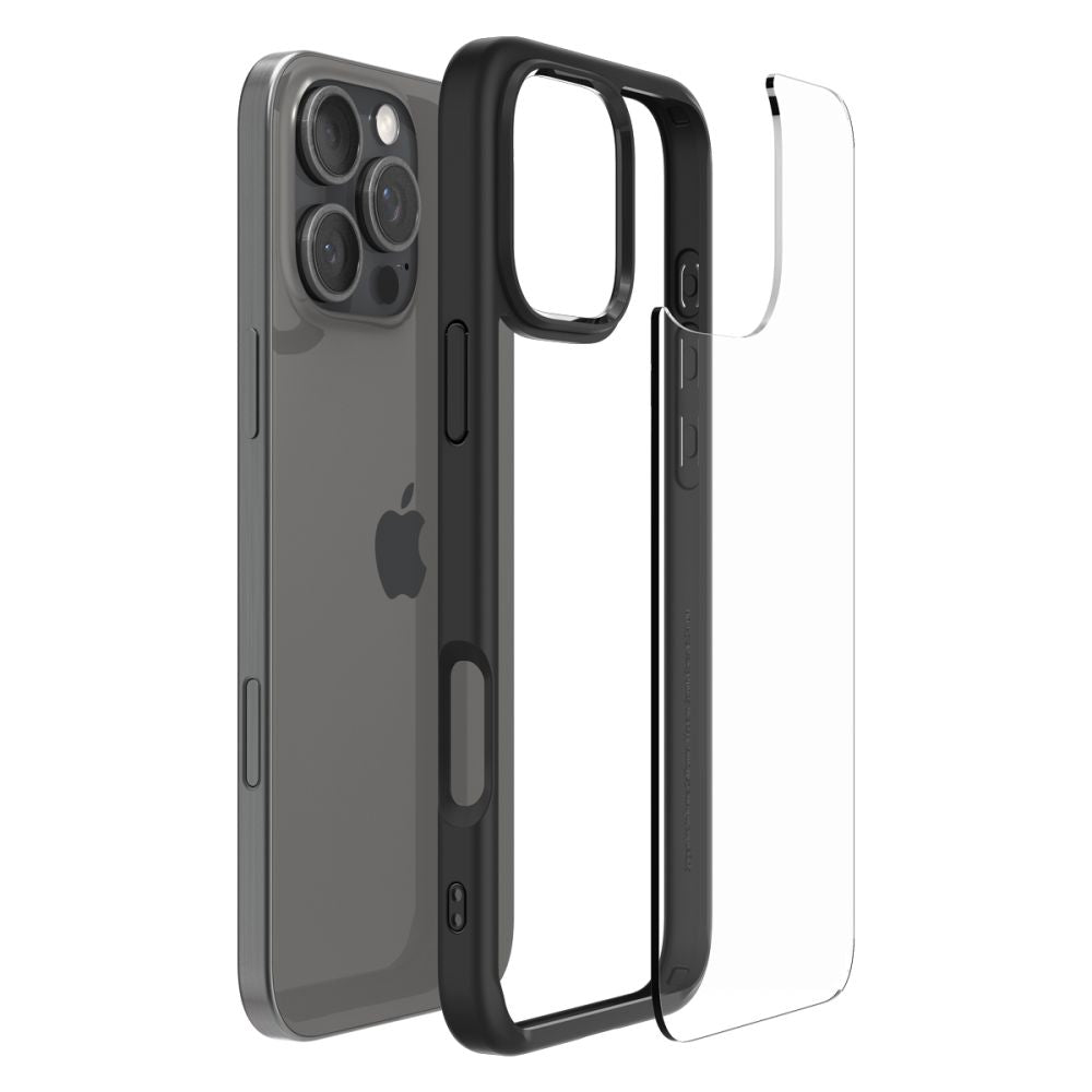COPERTURA SPIGEN ULTRA HYBRID IPHONE 16 PRO NERO OPACO
