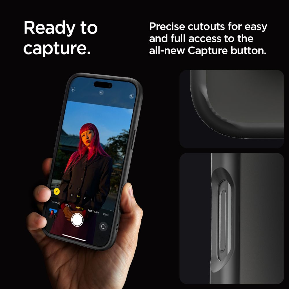 COPERTURA SPIGEN ULTRA HYBRID IPHONE 16 PRO MAX NERO OPACO