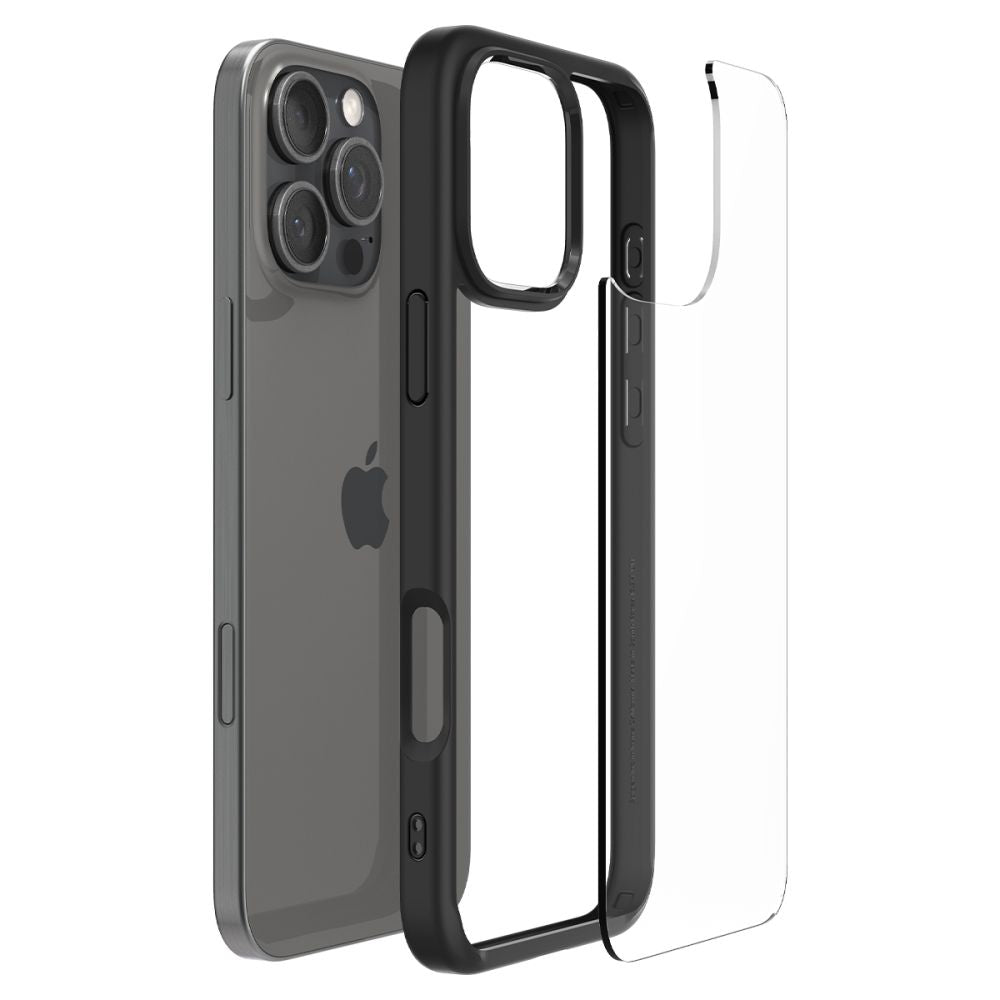 COPERTURA SPIGEN ULTRA HYBRID IPHONE 16 PRO MAX NERO OPACO
