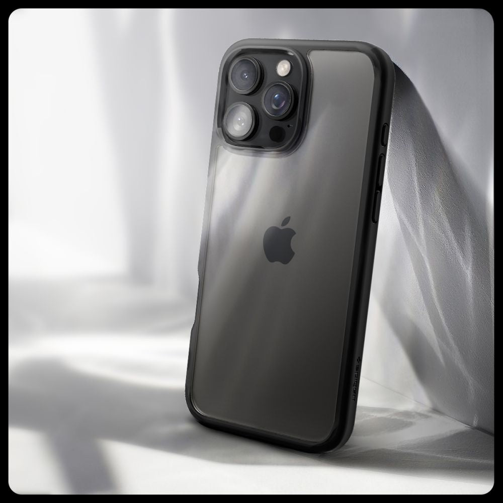 COPERTURA SPIGEN ULTRA HYBRID IPHONE 16 PRO MAX NERO OPACO