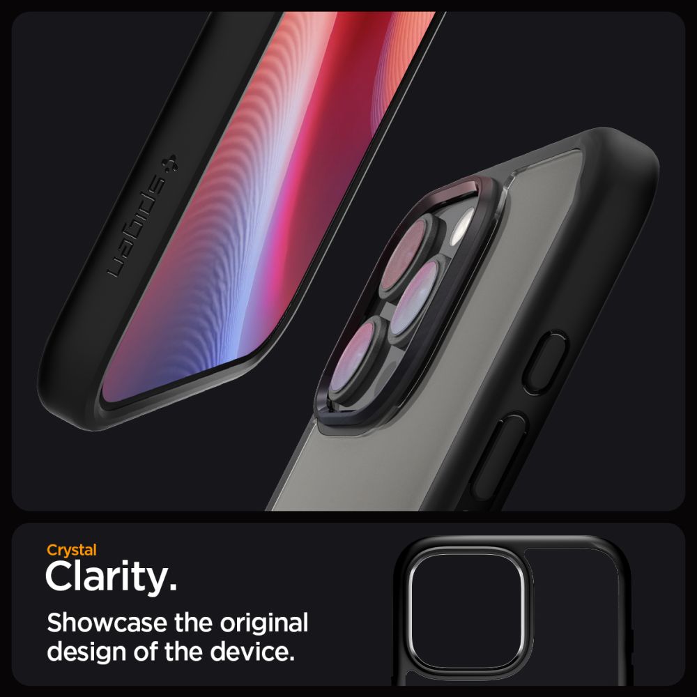 COPERTURA SPIGEN ULTRA HYBRID IPHONE 16 PRO MAX NERO OPACO
