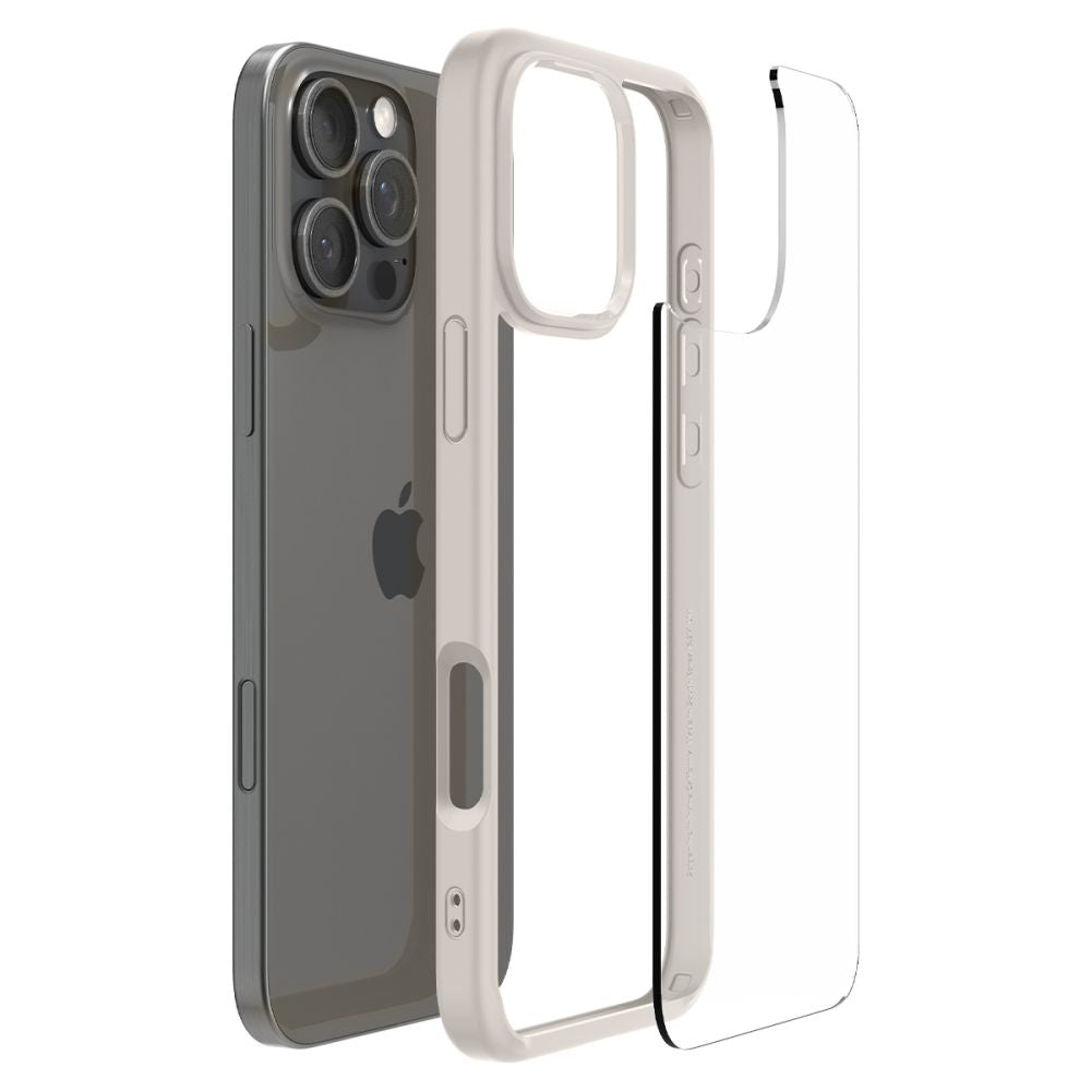 COPERTURA SPIGEN ULTRA HYBRID IPHONE 16 PRO MAX TITANIO NATURALE