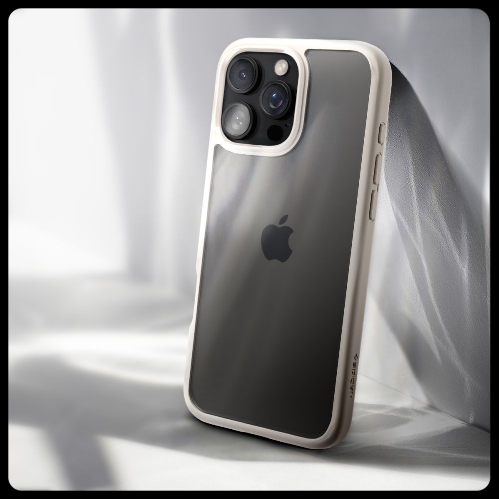 COPERTURA SPIGEN ULTRA HYBRID IPHONE 16 PRO MAX TITANIO NATURALE