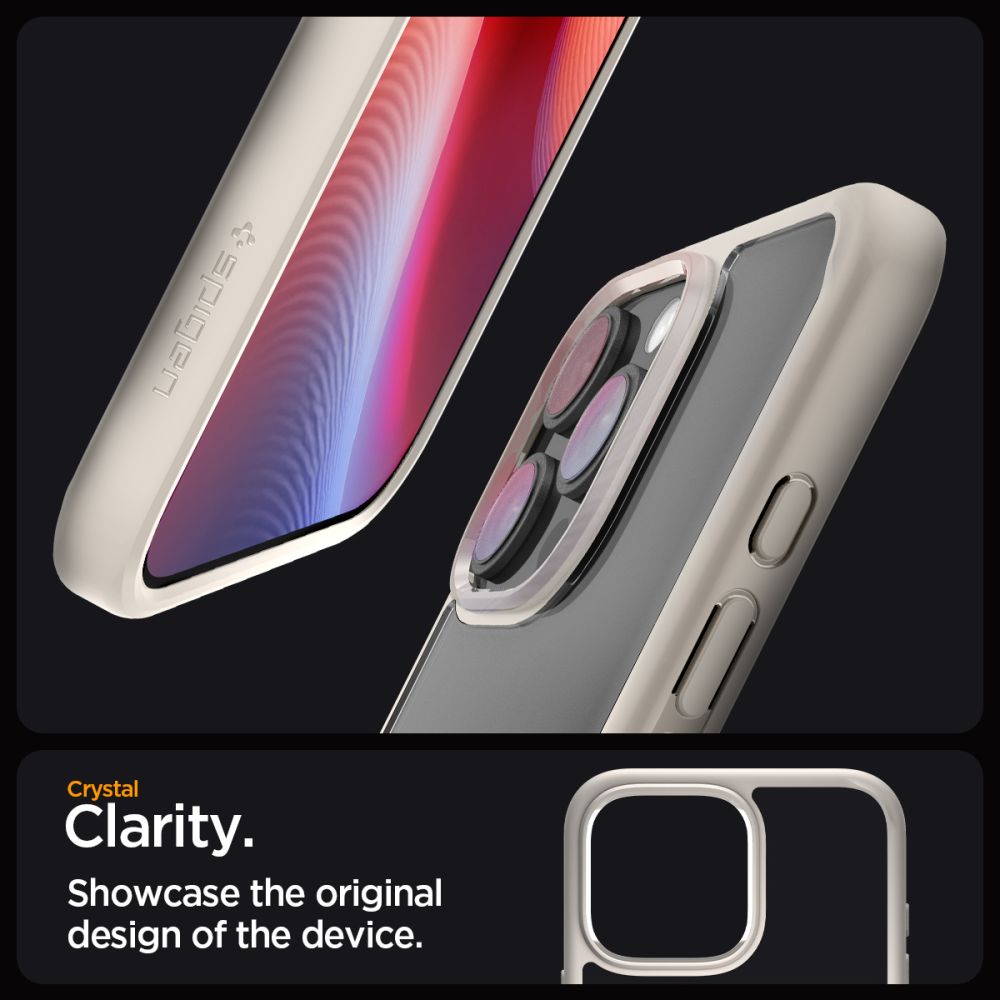 COPERTURA SPIGEN ULTRA HYBRID IPHONE 16 PRO MAX TITANIO NATURALE