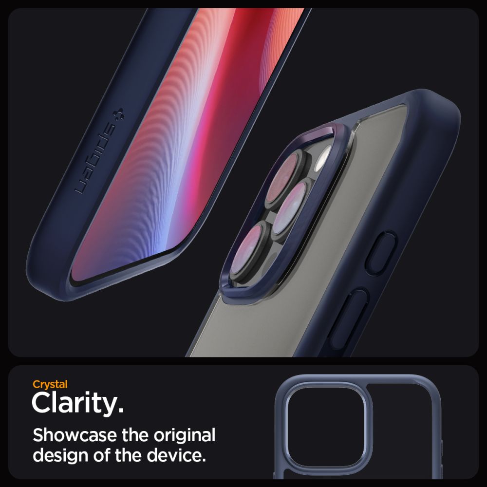 COPERTURA SPIGEN ULTRA HYBRID IPHONE 16 PRO MAX BLU NAVY