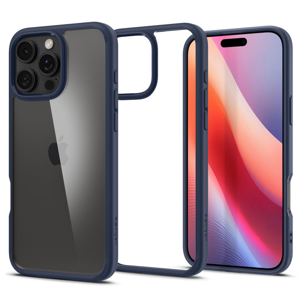 COPERTURA SPIGEN ULTRA HYBRID IPHONE 16 PRO BLU NAVY