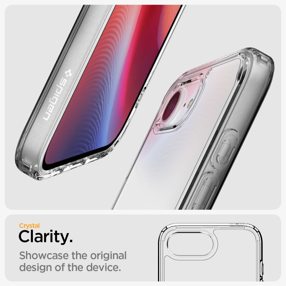 COPERTURA SPIGEN ULTRA HYBRID IPHONE 16E CRYSTAL CLEAR