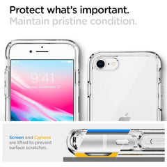CUSTODIA SPIGEN ULTRA HYBRID IPHONE 7/8/SE 2020 / SE 2022 CRYSTAL CLEAR