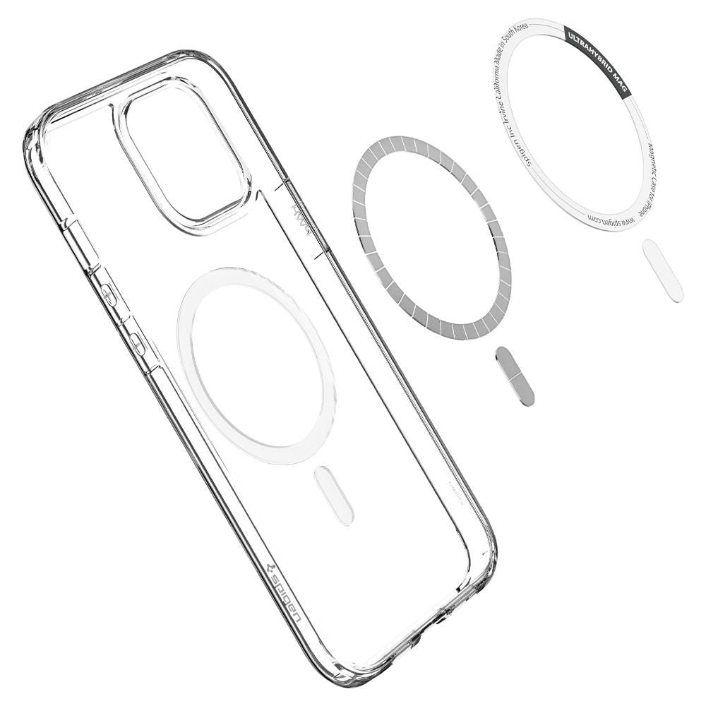 COPERTURA SPIGEN ULTRA HYBRID MAG IPHONE 12 PRO MAX BIANCA