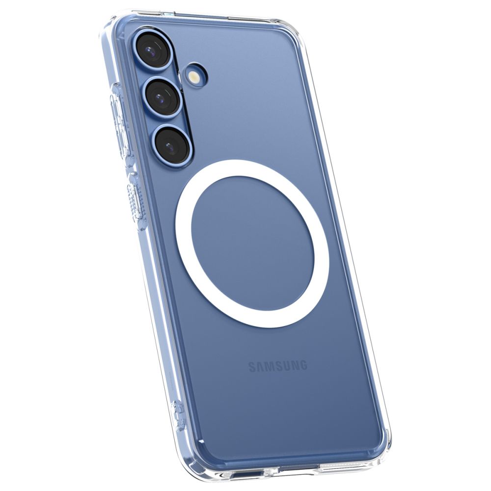 COPERTURA SPIGEN ULTRA HYBRID MAG MAGSAFE GALAXY S25+ PLUS TRASPARENTE/BIANCA