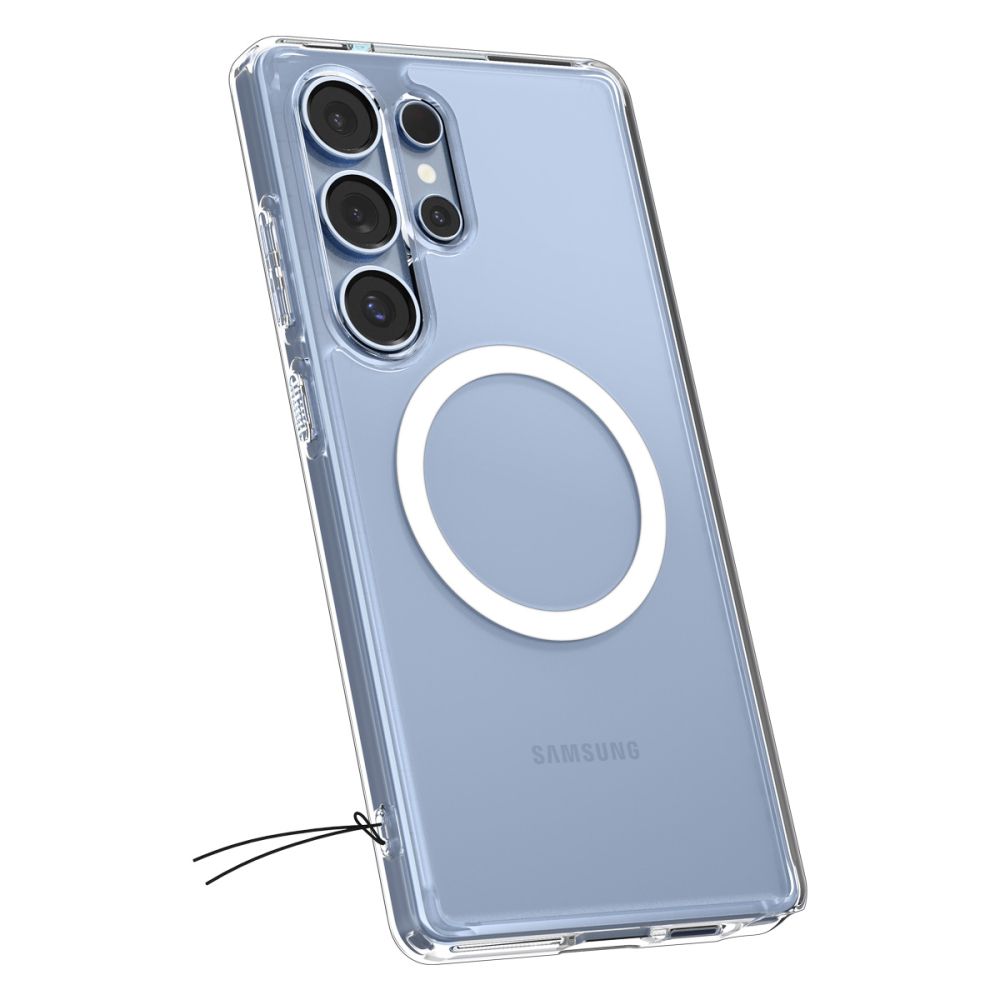 COPERTURA SPIGEN ULTRA HYBRID MAG MAGSAFE GALAXY S25 ULTRA TRASPARENTE/BIANCA