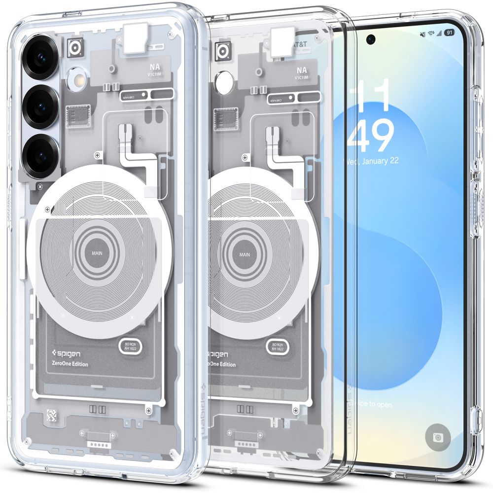 COPERTURA SPIGEN ULTRA HYBRID MAG MAGSAFE GALAXY S25 ZERO ONE BIANCA