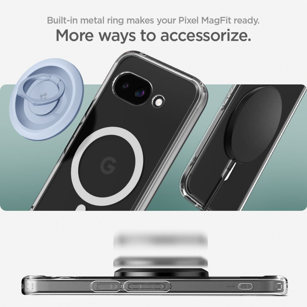 COPERTURA SPIGEN ULTRA HYBRID MAG MAGSAFE GOOGLE PIXEL 9A TRASPARENTE/BIANCA
