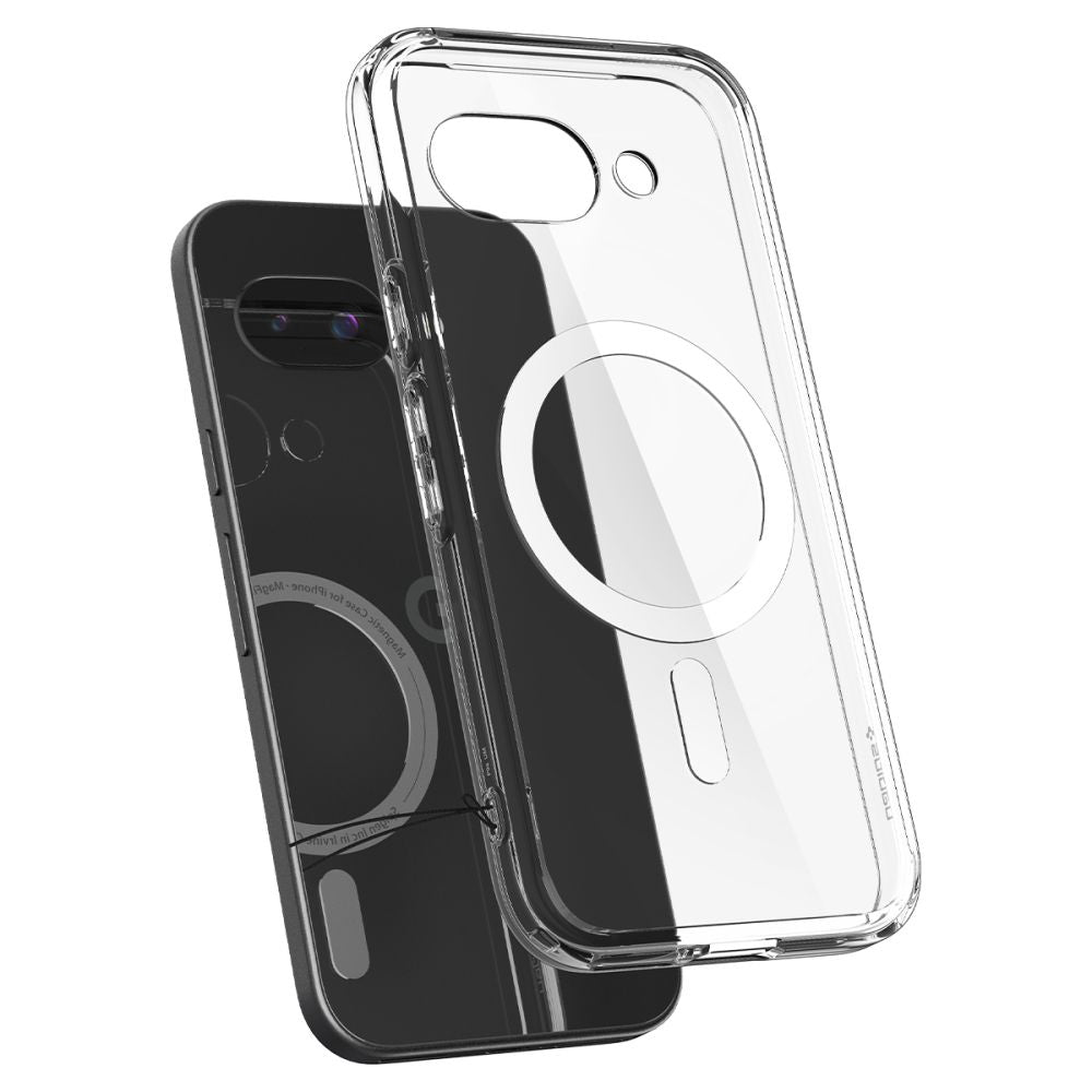COPERTURA SPIGEN ULTRA HYBRID MAG MAGSAFE GOOGLE PIXEL 9A TRASPARENTE/BIANCA