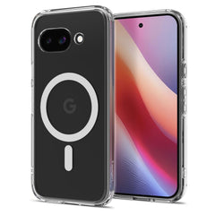COPERTURA SPIGEN ULTRA HYBRID MAG MAGSAFE GOOGLE PIXEL 9A TRASPARENTE/BIANCA