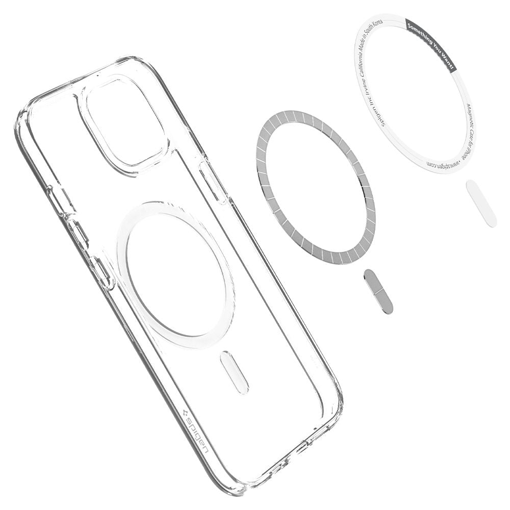 COPERTURA SPIGEN ULTRA HYBRID MAG MAGSAFE IPHONE 13 BIANCA