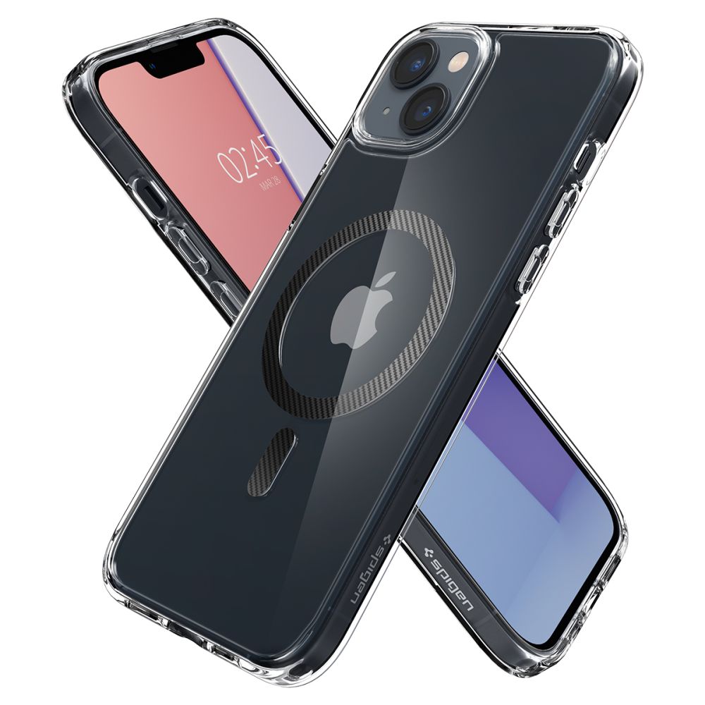 COPERTURA SPIGEN ULTRA HYBRID MAG MAGSAFE IPHONE 14 PLUS FIBRA DI CARBONIO