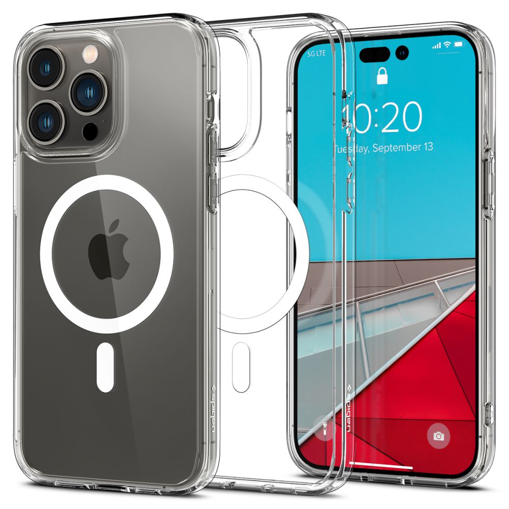 COPERTURA SPIGEN ULTRA HYBRID MAG MAGSAFE IPHONE 14 PRO MAX BIANCA