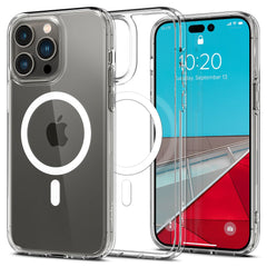 COPERTURA SPIGEN ULTRA HYBRID MAG MAGSAFE IPHONE 14 PRO MAX BIANCA