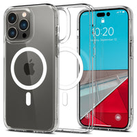 COPERTURA SPIGEN ULTRA HYBRID MAG MAGSAFE IPHONE 14 PRO BIANCA
