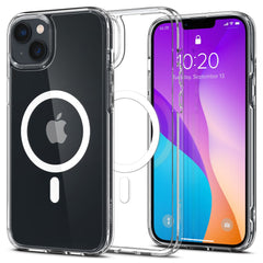 COPERTURA SPIGEN ULTRA HYBRID MAG MAGSAFE IPHONE 14 BIANCA