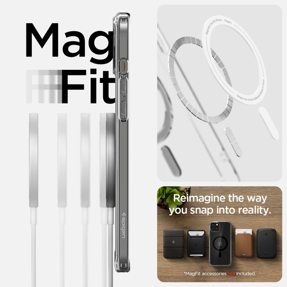 COPERTURA SPIGEN ULTRA HYBRID MAG MAGSAFE IPHONE 15 PLUS NERA