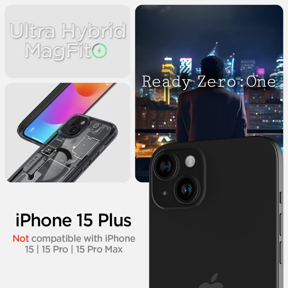 COPERTURA SPIGEN ULTRA HYBRID MAG MAGSAFE IPHONE 15 PLUS ZERO ONE