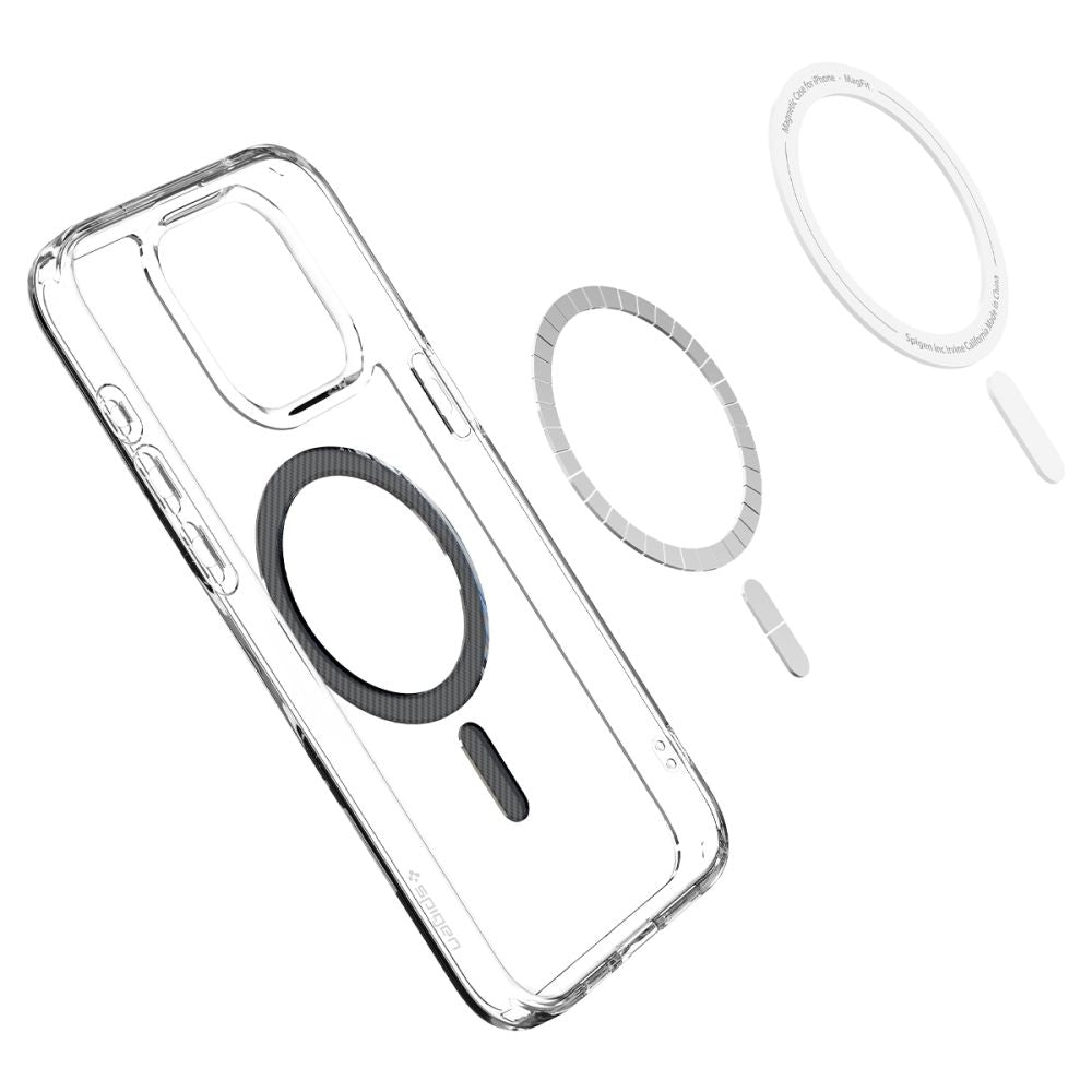 COPERTURA SPIGEN ULTRA HYBRID MAG MAGSAFE IPHONE 15 PRO FIBRA DI CARBONIO