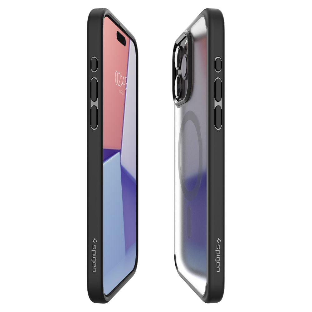 COPERTURA SPIGEN ULTRA HYBRID MAG MAGSAFE IPHONE 15 PRO FROST BLACK