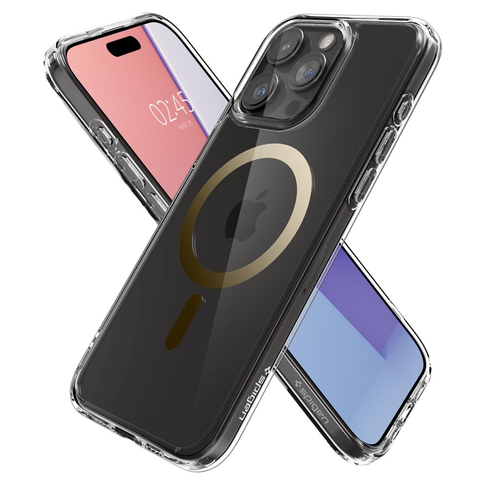 COPERTURA SPIGEN ULTRA HYBRID MAG MAGSAFE IPHONE 15 PRO ORO