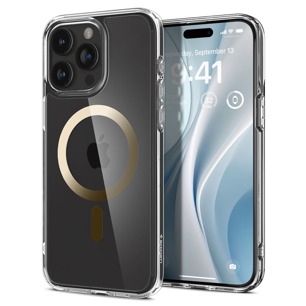 COPERTURA SPIGEN ULTRA HYBRID MAG MAGSAFE IPHONE 15 PRO ORO
