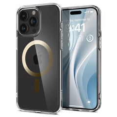 COPERTURA SPIGEN ULTRA HYBRID MAG MAGSAFE IPHONE 15 PRO ORO